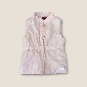 7 For All Mankind Sleeveless Puffer Vest Light Pink 4T